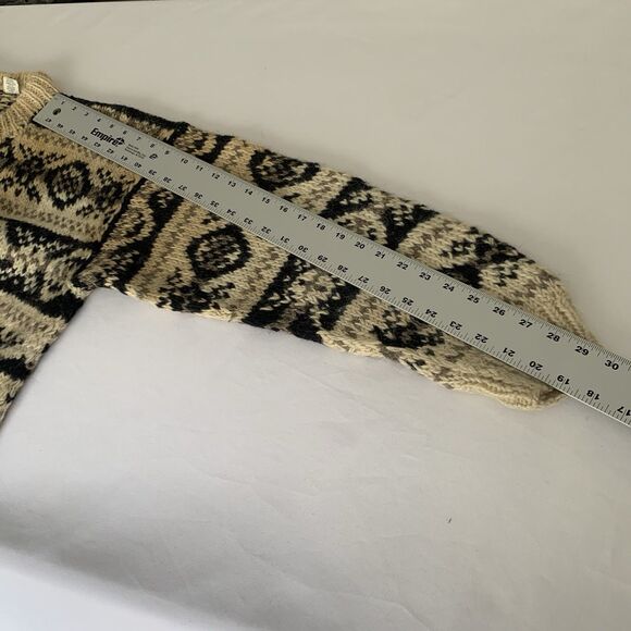 VTG Alpaca Imports Hand Knit Cardigan Sweater Alpaca 100% Wool Nepal L* - Picture 8 of 8